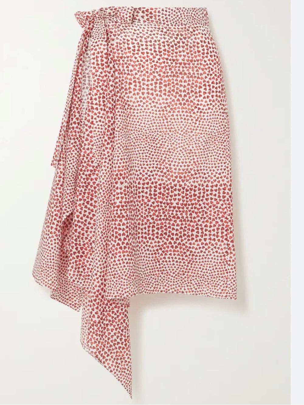 STELLA MCCARTNEY Red Heart Asymmetrical Wrap Skirt, Size 4/Small, EUC - Picture 2 of 3